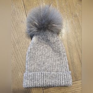 Ribbed Beanie With Removable Pom-Pom